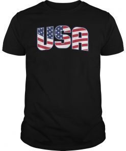 USA T Shirt Women Men American Flag 4th of July Patriotic T-Shirt