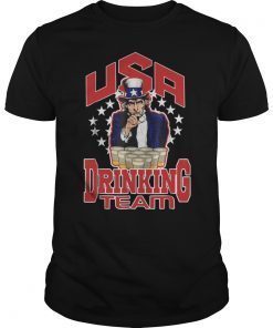 Uncle Sam USA Drinking team t-shirt for 4th of July