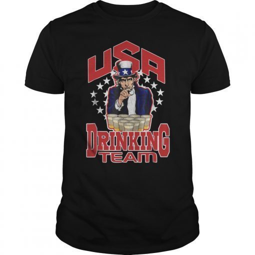 Uncle Sam USA Drinking team t-shirt for 4th of July