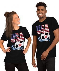 Unisex USA Soccer Tshirt women's world cup tee france
