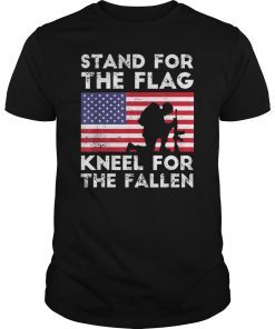 Veteran T Shirt Gift USA American Flag Stand For The Flag