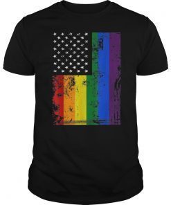 Vingate Rainbow American Flag LGBT Pride 2019 T-Shirt