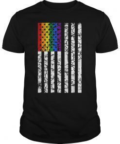 Vingate Rainbow American Flag LGBT tee for pride month 2019 T-Shirt