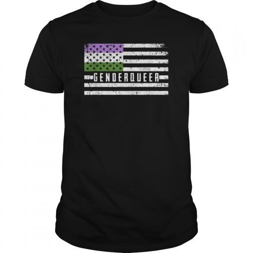 Vingate Rainbow Pride American Flag LGBT Genderqueer T Shirts