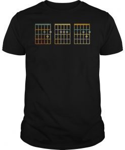 Vintage Guitar Chord Mean Dad Funny Music Father Day Shirt T-Shirt