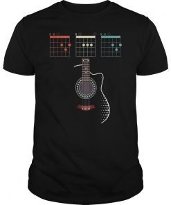 Vintage Guitar Dad Shirt Chord Music Fathers Day Gift T-Shirt