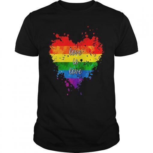 Vintage Love LGBT Gay Pride Rainbow Flag T Shirts