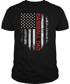 Vintage USA American Flag Proud Baseball Dad Player T-shirt