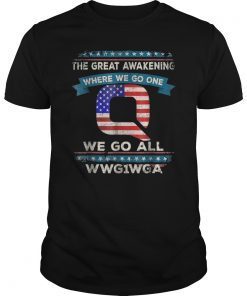 We Are Q , QAnon Flag WWG1WGA Q Anon TShirt ,#MAGA USA