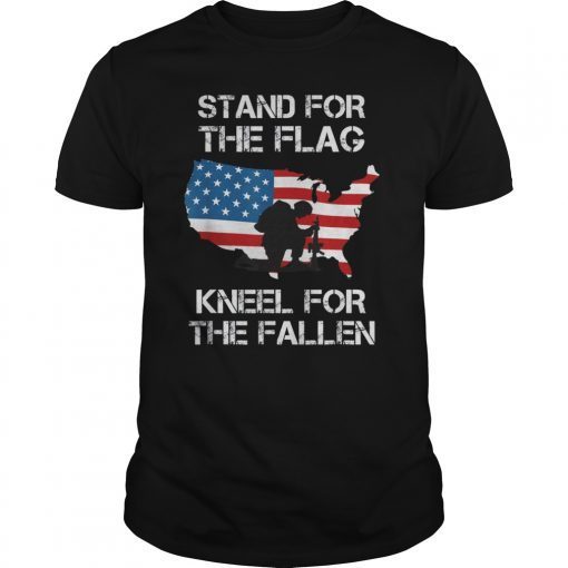 We Stand For The Flag T Shirt We Kneel For the Fallen