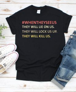 When They See Us Shirt, Yusef Raymond Korey Antron & Kevin Tshirt Central Park 5 Shirt Movie T-shirt