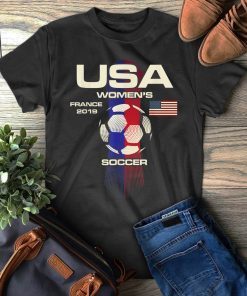 Women Soccer USA Team Tshirt France 2019 World Tournament
