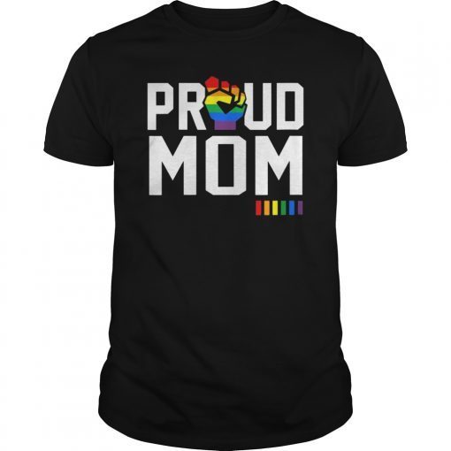 Womens Proud Mom Gay Pride Month LGBT T-Shirt