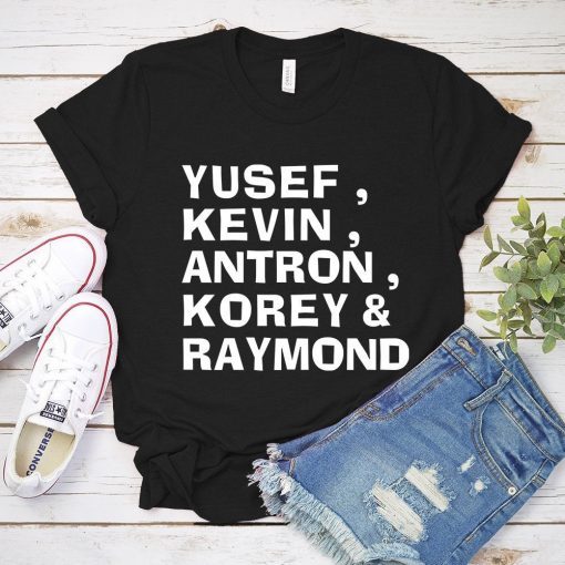 Yusef Raymond Korey Antron & Kevin Central Park 5 Shirt Movie Gift Tee Shirts