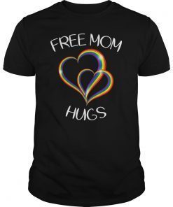 free mom hugs tshirt rainbow heart LGBT pride month T-Shirts