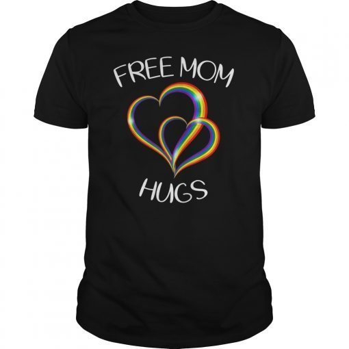 free mom hugs tshirt rainbow heart LGBT pride month T-Shirts