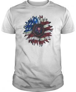 sunflower american flag shirt 4th july Shirt