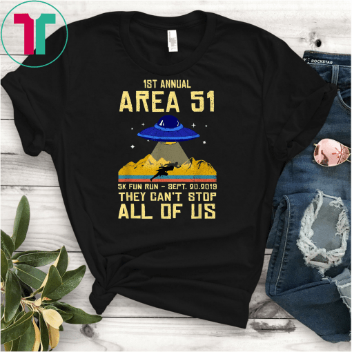1st Annual Area 51 5k Fun Run Sept 20 2019 Unisex Gift TShirt T-Shirt