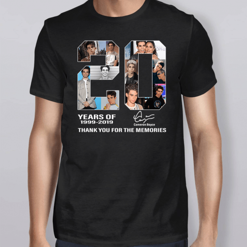 20 Years Of Cameron Boyce 1999 2019 Thank You For The Memories Shirt
