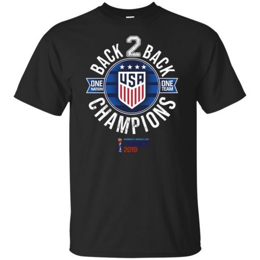 2019 Usa Soccer Back To Back Champions One Nation One Team Shirt