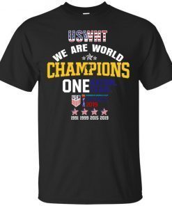 2019 Uswnt We Are World Champions One Nation One Team With 4 Star T-Shirt