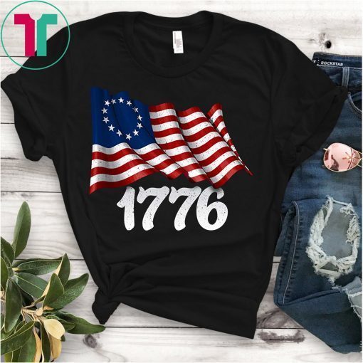 America Betsy Ross Flag 1776 Vintage Distressed T-Shirts