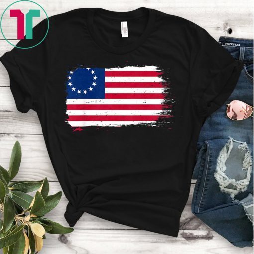 America Betsy Ross Flag 1776 Vintage T-Shirt