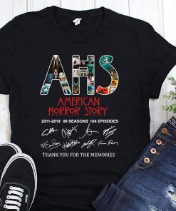 American horror story 2011-2019 09 seasons 104 episodes signatures shirt