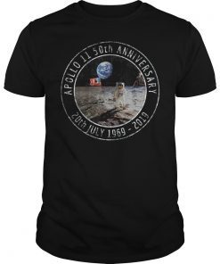 Apollo 11 50th Anniversary Moon Landing 1969 2019 Distressed T-Shirt