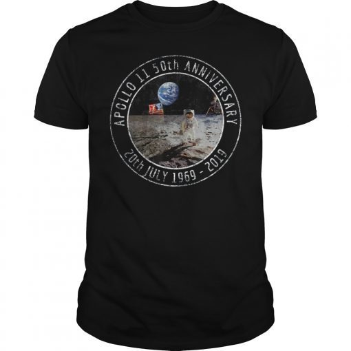 Apollo 11 50th Anniversary Moon Landing 1969 2019 Distressed T-Shirt