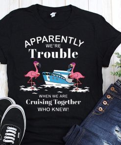Apparently we’re trouble when we are cruising together who knew flamingo shirt
