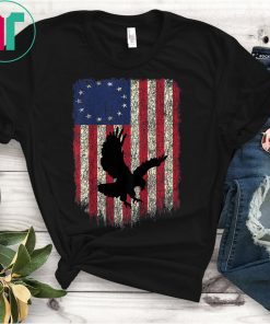 Betsy Ross 1776 Patriotic American Flag Eagle T-Shirt