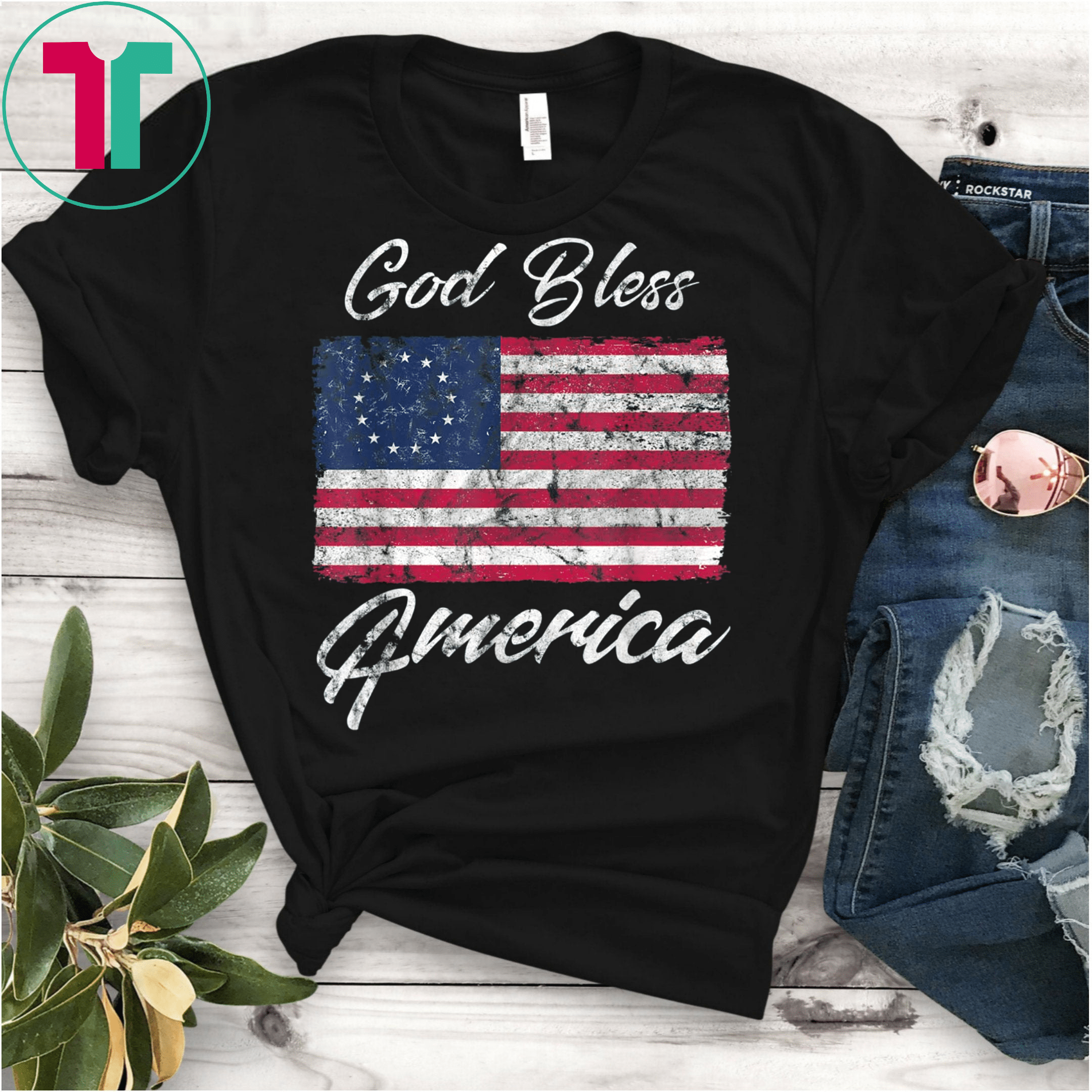 Betsy Ross American Flag Shirt Patriotic God Bless America Rush ...