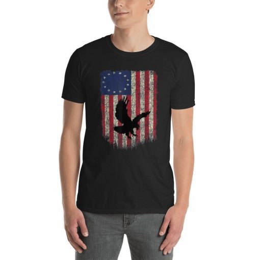 Betsy Ross American Revolutionary War Flag T Shirt Vintage Short-Sleeve Unisex T-Shirts