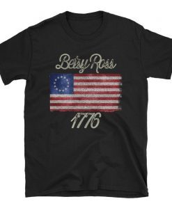 Betsy Ross Flag 1776 Vintage T-shirt God , Bless America Betsy Ross tshirt
