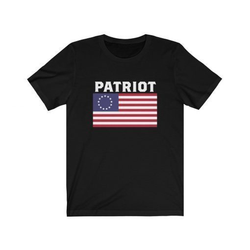 Betsy Ross Flag Patriot T-Shirt American Patriot 13 Original Colonies 1776 Shirts USA Flag Stars Circle Unisex Jersey Short Sleeve Tee