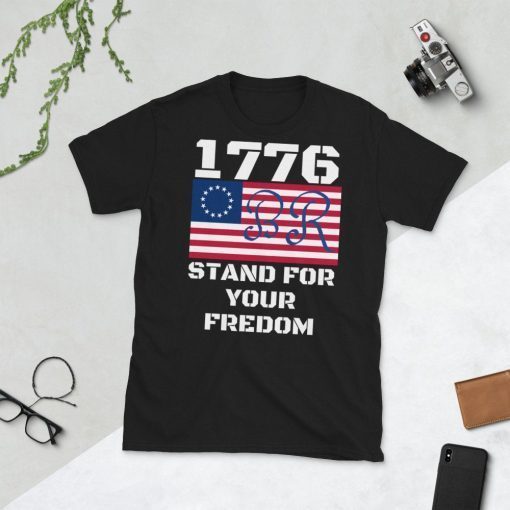 Betsy Ross Flag T-shirt Betsy Ross Flag Shirt Personalise with Your Signature Stand for Betsy Ross Unisex Tee Shirt