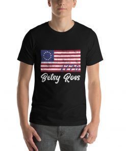 Betsy Ross Flag shirt God Bless America 1776 Vintage Men Women's Shirt Old Glory First American Betsy Ross Flag crop top Unisex T-Shirt