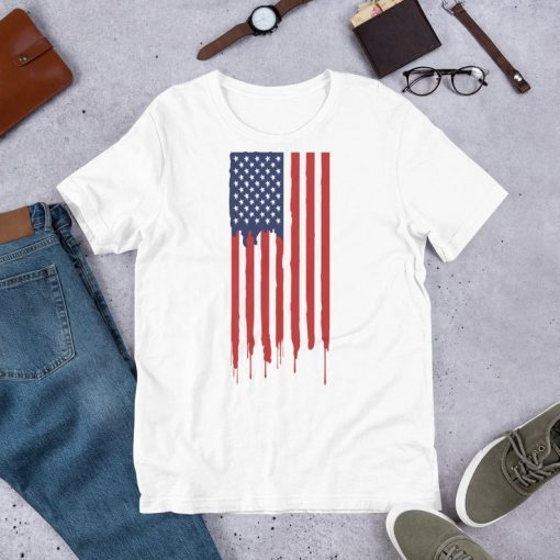 Betsy Ross Old Glory American USA Flag T-Shirt Colonial Flag Shirt Short-Sleeve Unisex T-Shirt