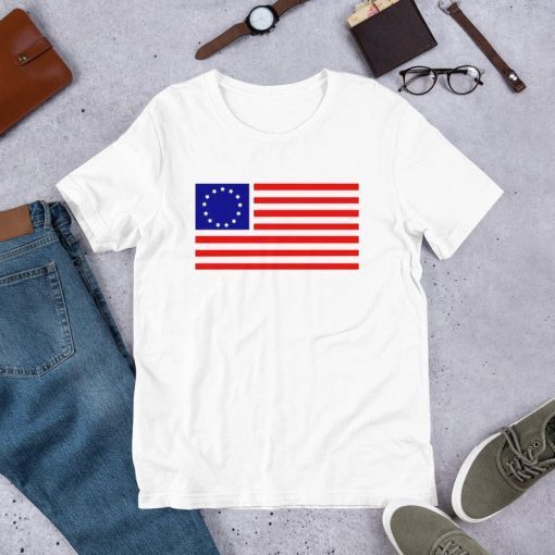 Betsy Ross Old Glory American USA Flag T-Shirt Colonial Flag Shirts