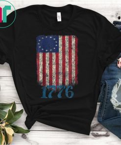 Betsy Ross Shirt 4th Of July American Flag T-Shirt 1776 Retro
