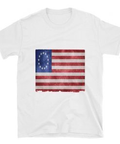Betsy Ross flag shirt Vintage american flag 1776 American USA Flag T-Shirt Short-Sleeve Unisex T-Shirt