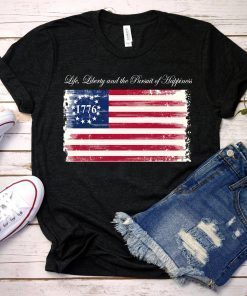 Betsy Ross flag shirt Vintage american flag 1776 god bless america Pledge of Allegiance t shirt Short-Sleeve Unisex T-Shirt