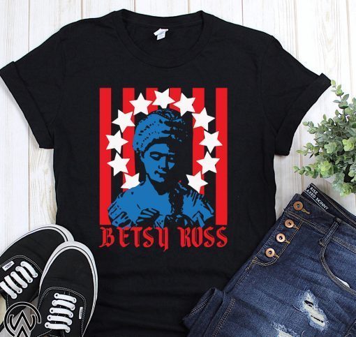 Betsy ross making the first american flag t-shirt
