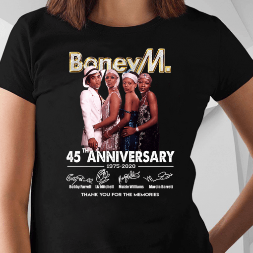 Boney M 45 Anniversary Thank You For The Memories Shirt