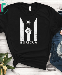 Boricua Resiste Puerto Rico Black Flag T-Shirt, Ricky Renuncia Bandera Negra Short-Sleeve Unisex T-Shirts