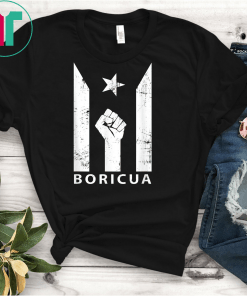 Boricua Resiste Puerto Rico Black Flag T-Shirts