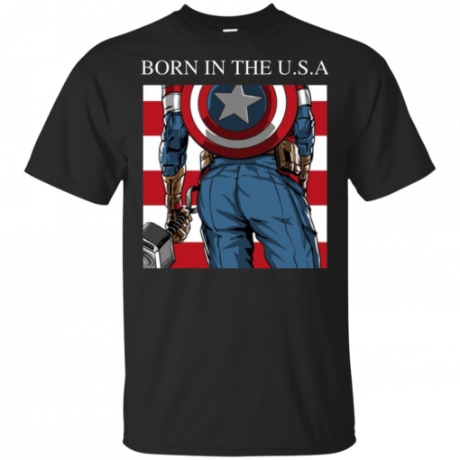 Captain America Born in The USA Tee Shirt