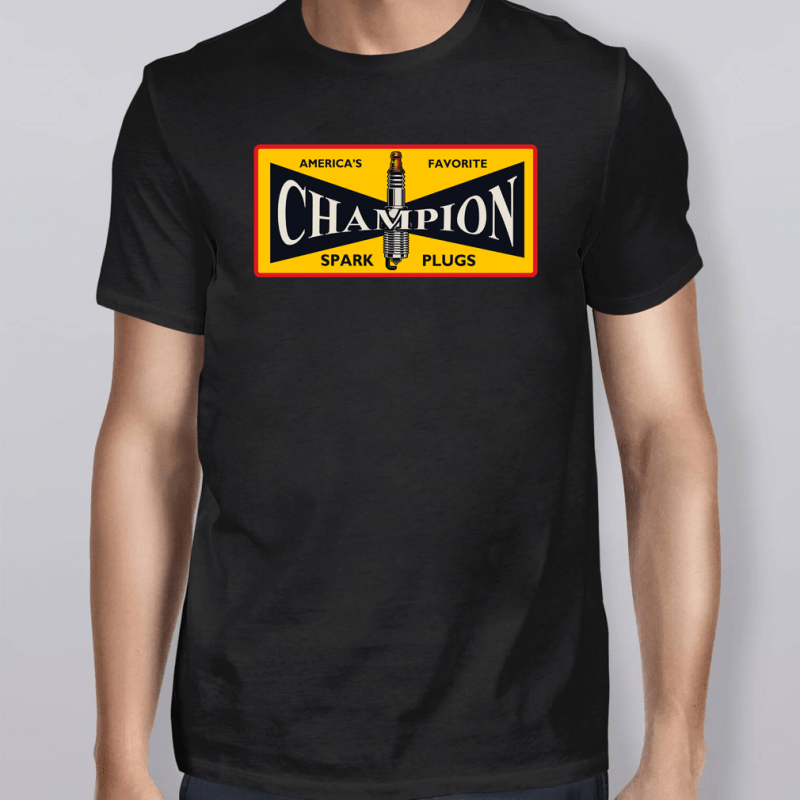 Champion Spark Plug Classic Gift T-Shirt - OrderQuilt.com