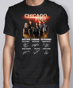 Chicago Fire 2012 2019 7 seasons Signatures Shirt